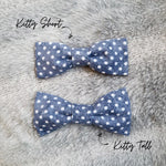 Load image into Gallery viewer, Blue Polka Dot Bow
