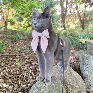 Pink Polka Dot Sailor Bow