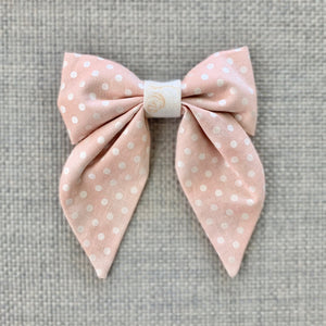 Pink Polka Dot Sailor Bow